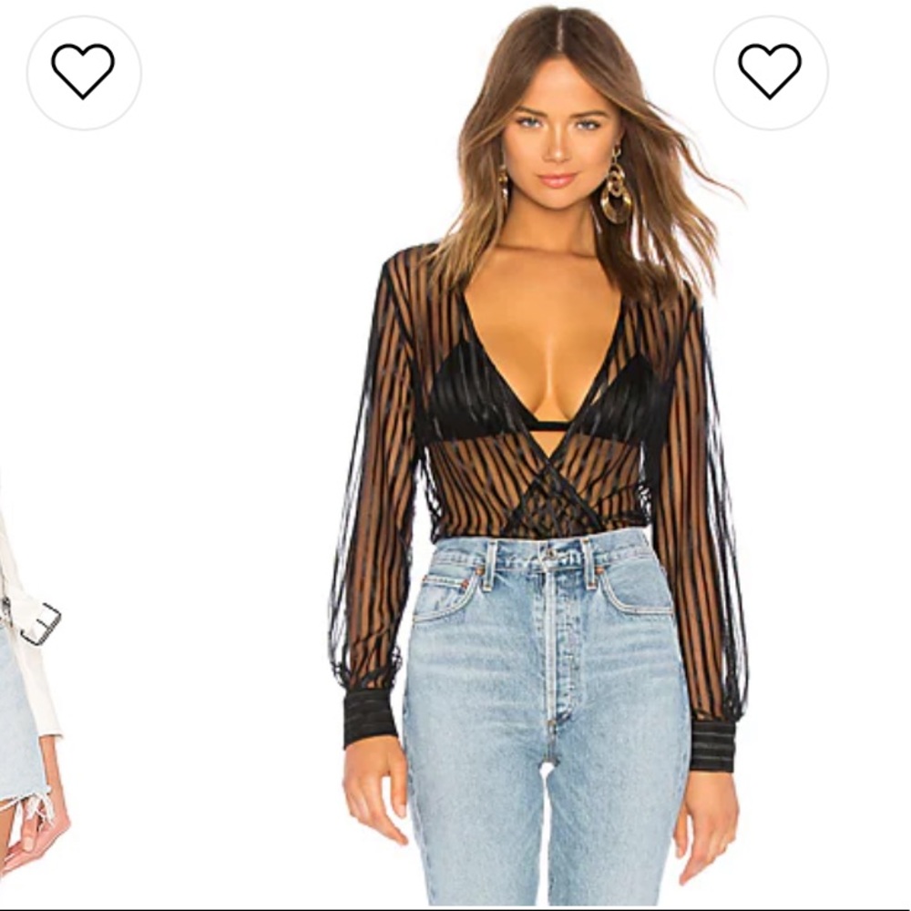 Super down v neck bodysuit